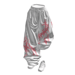 White Pink Half Raised Baggy Sweatpants w/ Shoes