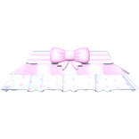 white pink polka dot ruffled skirt