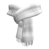 White Plaid Stripes Scarf