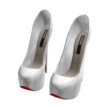 ☆ white platform high heels