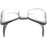 White Preppy Bow Headband