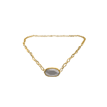 White Preppy Necklace Gold 3.0