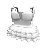 White Preppy Ribbon Dress 3.0