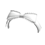 ♡ white preppy spring bow headband