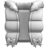 White Puffer Vest 3.0 + Fur Collar and Cute Bows