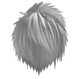 White Punk Messy Short Hair 2.0