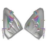 💜White Rainbow Fox ears with Piercings💜