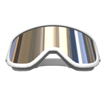 White Raised Ski Goggles