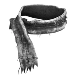 White Ratty Grunge Neck Scarf