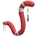 White Red Cute Medic Nurse Cat Tail