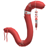 White Red Cute Medic Nurse Cat Tail