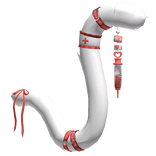 White Red Cute Medic Nurse Cat Tail