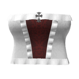 white red  gothic vcut dress