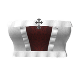 white red  gothic vcut top