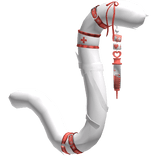 White Red Medic Nurse Cat Tail