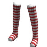 White Red | Leg Warmers Thigh High Socks