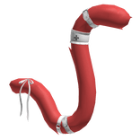White Red Ribbon Nurse Cat Tail