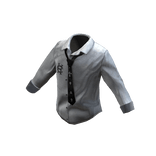 White Retro Tie Button Shirt 
