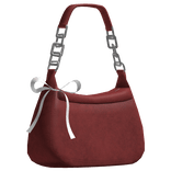 White Ribbon Simple Red Purse Christmas