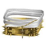 White Right Shoulder Gold Armor