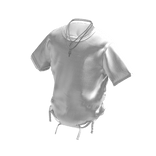 White Ripped T-Shirt w/ Chrome Heart Chain