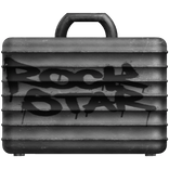 White Rockstar Spray Paint Grunge Suitcase