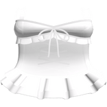 white ruffle corset dress