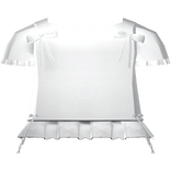 white ruffled bow t-shirt
