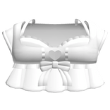 ♡꒰ white ruffled heart baby doll shirt