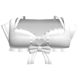 ♡꒰ white ruffled heart baby doll top