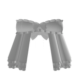 white ruffled open cut dress with bow