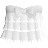 white ruffled princess dress