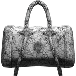 White Ruined Grunge Emo Luxury Handheld Duffel Bag