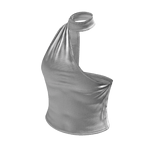 White Scarf Halter Top