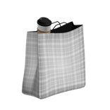white shopping bag with coffee cup