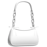 White Shoulder Bag w/Bows