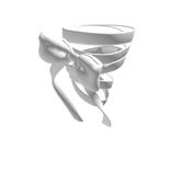 white silk bow twisted (korblox)