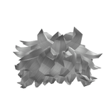 White Silver Emo Scene Curly Messy Hair