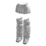 White Skirt W/ Snow Boots .