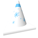 White Snow Christmas Traffic Cone