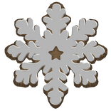 White Snowflake GingerBread Cookie