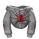 White Spider Web Male Hoodie