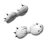 white spike punk hair bows