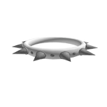 White Spiked Collar
