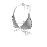 White Spiked Crop Top