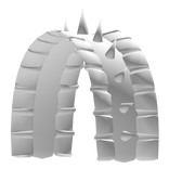 ♡ : white spikey ruffled headdress