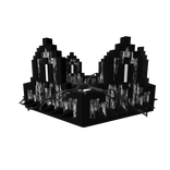 White Splatter Gothic Thorned Chained 8-Bit Crown