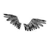 White Static Animated Glitched Wings