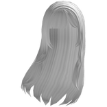 ꒰ 𐕣 ꒱White Straight Long Windy Half-up Hair