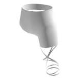 White Stretchy Sporty One-Leg Wrap-Up Cute Shorts